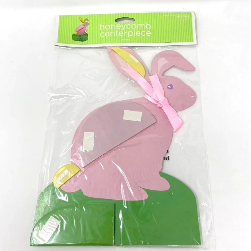 Target Pink Bunny Easter Honeycomb Centerpiece Decor